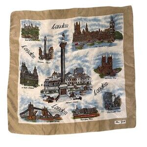 Alain Gabriel VTG  London Souvenir England United Kingdom Square 30” X 30”